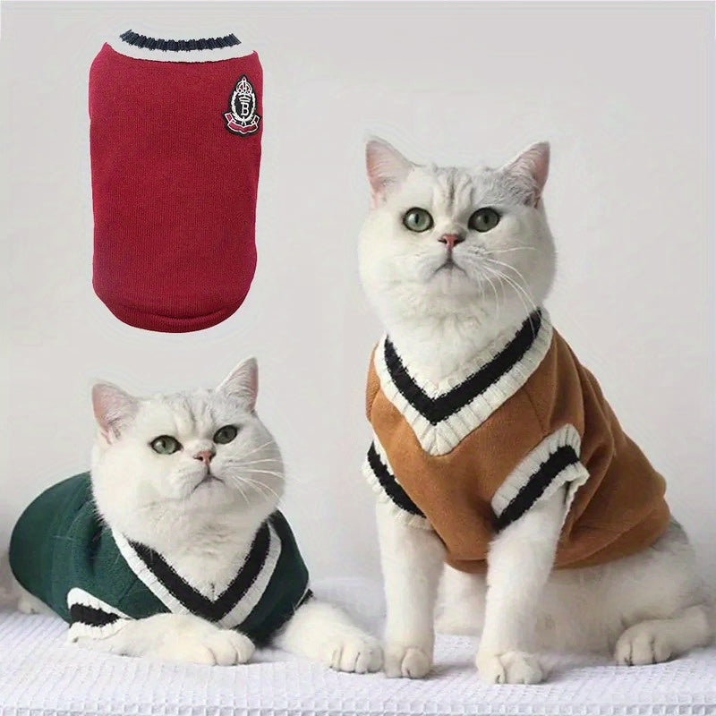 Cozy Knit Pet Hoodie – Warm Polyester Pullover for Fall/Winter - Always Pawsome