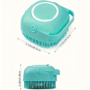 Dual-Sided Silicone Pet Shampoo Brush – Massage & Storage Tool - Always Pawsome