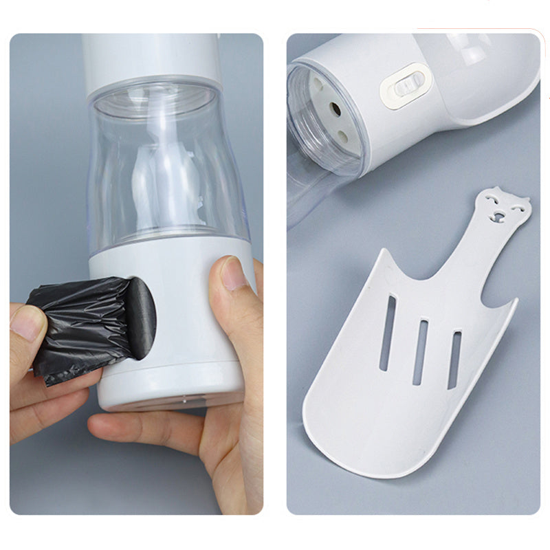Dog Travel Water Bottle – Built-in Waste Bag Dispenser - Always Pawsome