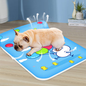 Cool, breathable pet mat with pillow—perfect summer comfort solution! - Always Pawsome