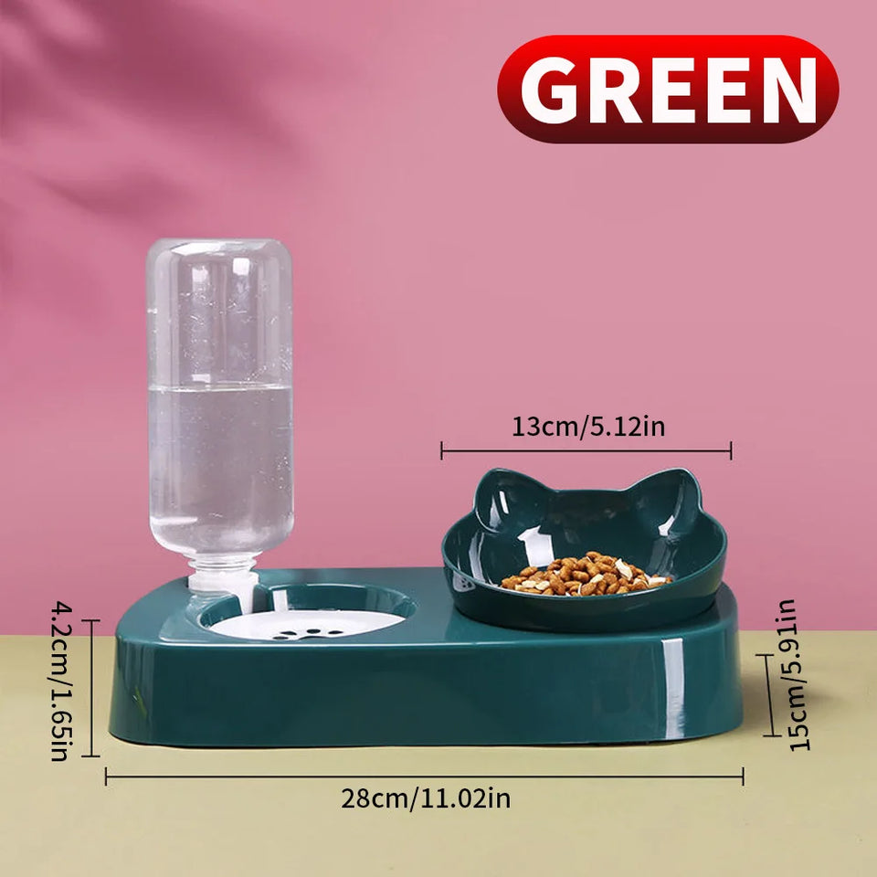 Double Pet Bowl with Auto Water Dispenser – Dogs & Cats - Always Pawsome