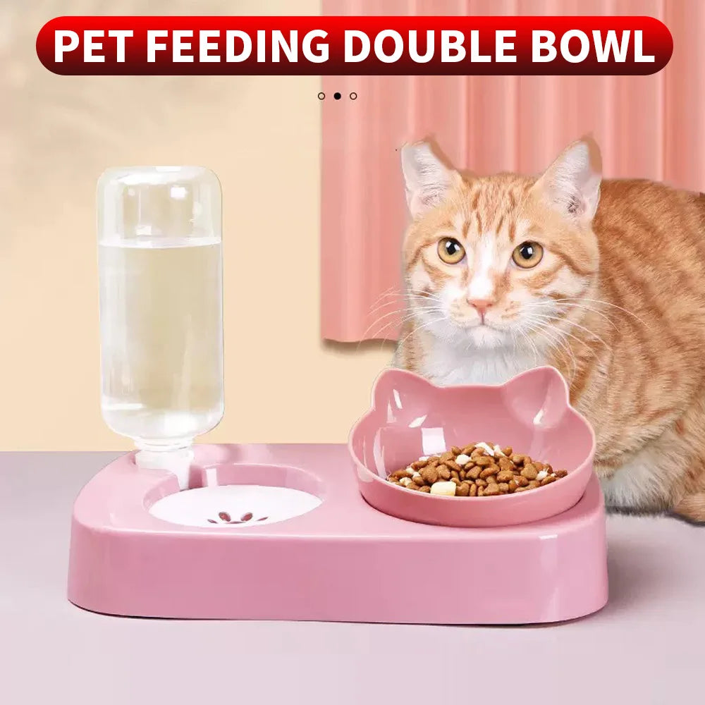 Double Pet Bowl with Auto Water Dispenser – Dogs & Cats - Always Pawsome