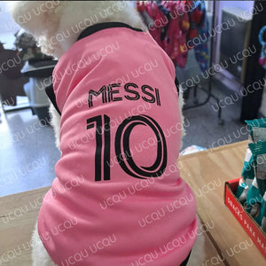 Messi #10 Pet Jersey – Funny 3D Football Mesh Vest - Always Pawsome