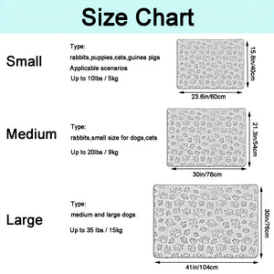 Soft Fleece Pet Blanket – Cozy Paw Print Travel Comfort - Always Pawsome