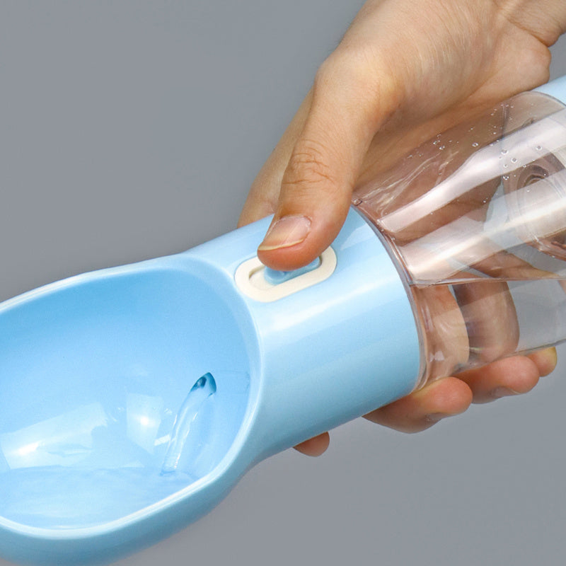 Dog Travel Water Bottle – Built-in Waste Bag Dispenser - Always Pawsome