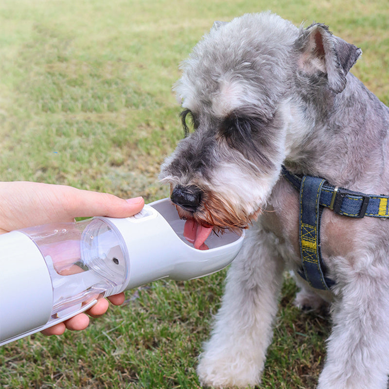 Dog Travel Water Bottle – Built-in Waste Bag Dispenser - Always Pawsome