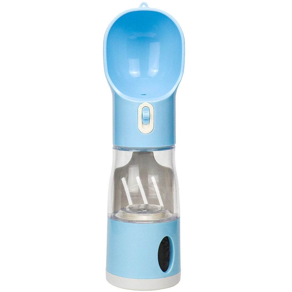Dog Travel Water Bottle – Built-in Waste Bag Dispenser - Always Pawsome